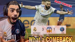 REAL MADRID knock out PSG of the UCL 😱 live reaction [upl. by Varipapa]