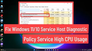 Fix Windows 11  10 Service Host Diagnostic Policy Service High CPU Usage [upl. by Ahcropal]