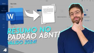 COMO FAZER O RESUMO ABNT FÁCIL E RÁPIDO [upl. by Rabah]