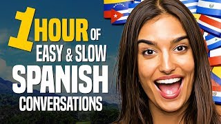 Learn SPANISH A 1HOUR Beginner Conversation Course for daily life  OUINOcom [upl. by Reeva]