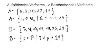 Mengen Vom aufzählenden zum beschreibenden Verfahren [upl. by Calie]
