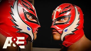 Dominik Mysterio Unveils His Fathers ICONIC Debut Outfit  WWEs Most Wanted Treasures  AampE [upl. by Hinda134]