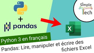 Pandas Lire manipuler et écrire des fichiers Excel en Python [upl. by Zena]