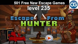 Walkthrough 501 Free New Escape Games level 235  Escape from hunter  Complete Game [upl. by Eislel]