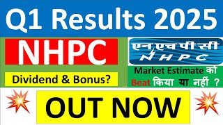 NHPC Q1 results 2025  NHPC results today  NHPC Share News  NHPC Share latest news  NHPC Dividend [upl. by Lamp]