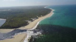 Moore River from the sky shortly after the river mouth opened [upl. by Squire]