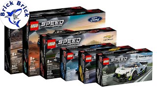 LEGO Speed Champions Compilation All 2021 Sets  Speed Build Review [upl. by Assedo]