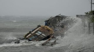 Powerful Typhoon Smashes Philippines [upl. by Alamap]