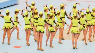 Mažoretky Krokodyl Ostrawa 🐊  CLASSIC BATON DEFILE Majorettes  Hradec Kralove 2024 [upl. by Adnalohs190]