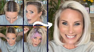 HOW TO BLEACH HIGHLIGHTING ROOTS THROUGH A CAP AT HOME DIY HIGHLIGHTS JEROME BBLONDE RESULTS [upl. by Anilehs]