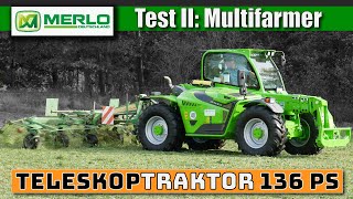 Test II Wie viel Traktor steckt im Multifarmer Grasernte mit Teleskoplader [upl. by Ardnasal958]