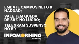 Embate Campos Neto x Haddad Vale tem queda de 58 no lucro Telegram suspenso no BR [upl. by Edalb]