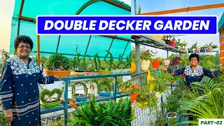 Double Decker Garden 😮 गार्डन में गजह कम पड़ी तो किया अनोखा आविष्कार 😯 दिल गार्डन गार्डन हो जाएगा🥰 [upl. by Bobine]