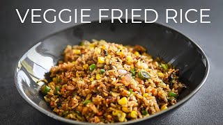 Vegetable Fried Rice Recipe  EASY Vegetarian Chinese dinner idea [upl. by Konikow]