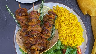 Curry Chicken Kebabs  Curry Chicken Skewers  Curry Chicken Recipe  FRUGALLYT [upl. by Janetta]