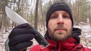 Winter Hike With Justifier Knives Valor Bush Knife  Survival  Bushcraft  Camping [upl. by Yenffad]