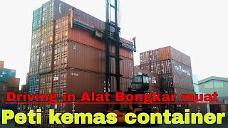 Driving in container loading and unloading equipment [upl. by Wolfgram192]