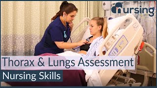 Assessing the Thorax and Lungs Nursing Skills [upl. by Cristi967]