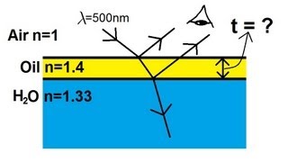 Physics 60 Interference of Light 6 of 8 The Thin Film Oil [upl. by Ankney]