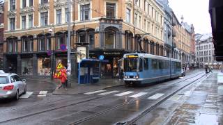 Trikken i Oslo Tinghuset trikkeholdeplass オスロトラム ティンフセット電停 [upl. by Zehe]