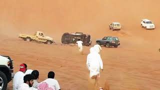 Nissan Safari And Toyota punki Accident in Desert Safari Dubai [upl. by Vaclava]