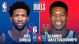 Giannis Antetokounmpo amp Joel Embiids LEGENDARY Duel  March 17 2019 [upl. by Ruhtracm]