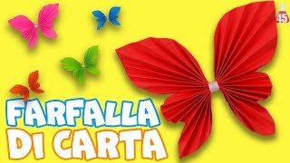 Come fare una farfalla di carta  Decorazione farfalla di carta fai da te [upl. by Sexton]