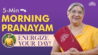 Energize Your Mornings 5Minute Pranayama Techniques to Start Your Day Dr Hansaji [upl. by Nonnaihr]