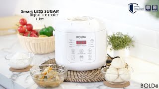 SMART LESS SUGAR DIGITAL RICE COOKER 1 Liter [upl. by Neyut284]