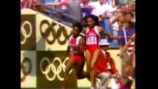 1988 Olympic Womens 4x100  BEST RELAY FINISH EVER [upl. by Enaitsirhc]