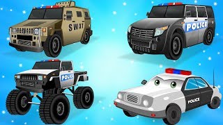 Police Car for Children  Kids Truck Videos  Police Vehicles for kids w Cars Garage [upl. by Seward451]