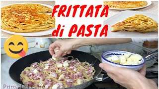 COME FARE LA FRITTATA DI PASTA ricetta facile e gustosa  primo piatto o piatto unico [upl. by Solracsiul]