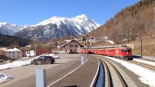 ★ 4K 🇨🇭Cab ride ScuolTarasp  Landquart  Chur Switzerland 032020 [upl. by Eaver]