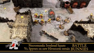 Necromunda Battle Report on New Kill Team Hivestorm Terrain Squats Vs Spyrers Ghast Harvest [upl. by Ynavoj]