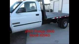 SOLD2001 Dodge Ram 3500 4x4 59 Diesel Regular Cab 6 Speed Manual SLT Flatbed Dually [upl. by Hepza]