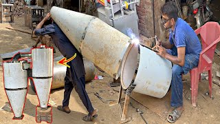 Extremely Amazing Mass Production Process Of Cyclone Dust Collector For Wheat Pressing Machine [upl. by Lahpos]