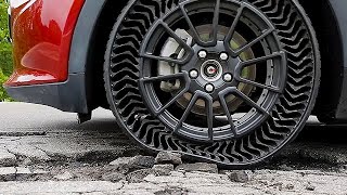 Michelin Airless Tire UPTIS  Unique PunctureProof Tire System [upl. by Adnical]