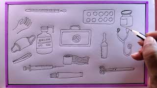 how to draw first aid box step by step [upl. by Hescock327]