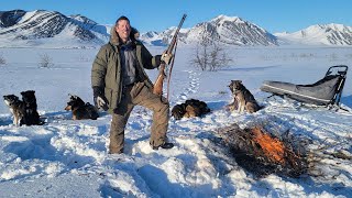 3 Days Camping Hunting and Mushing in the Arctic [upl. by Michaelina]