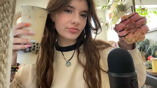 ASMR BOBA 🧋  MOCHI DONUT [upl. by Bayly57]