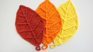 How to Crochet Happy Autumn Leaves [upl. by Elisee]