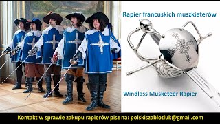 Rapier muszkieterów francuskich  Windlass Musketeer Rapier [upl. by Nnylirehs]