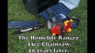 The Homelite Ranger 33cc Chainsaw 20 years later this budget chainsaw is still up to the task [upl. by Prisca396]