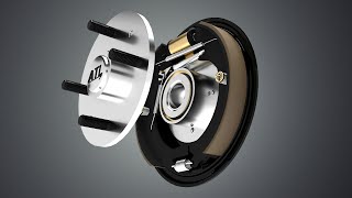 Drum Brake System  Autotechlabs [upl. by Frans]