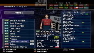 Winning Eleven 6 PS2 Stats Chile [upl. by Aznerol]