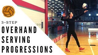 Teach How To Serve A Volleyball  Volleyball Overhand Serving Progressions [upl. by Nagam]