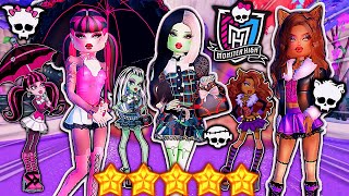 Only MONSTER HIGH Characters In DRESS TO IMPRESS for HALLOWEEN Draculaura Frankie Clawdeen ROBLOX [upl. by Lyndon234]