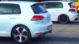 VW Golf 7 GTI vs GOLF 6 R Drag Race Viertelmeile Rennen Acceleration Beschleunigungsrennen [upl. by Megdal414]