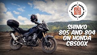 Offroad tires for Honda CB500X Shinko 805 and 804 review [upl. by Merow]