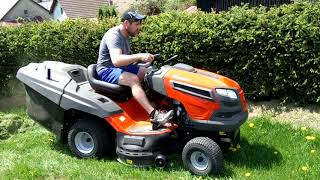 Lawn mower Tractor Husqvarna TC 139 T Ride on slope hopper [upl. by Bor]